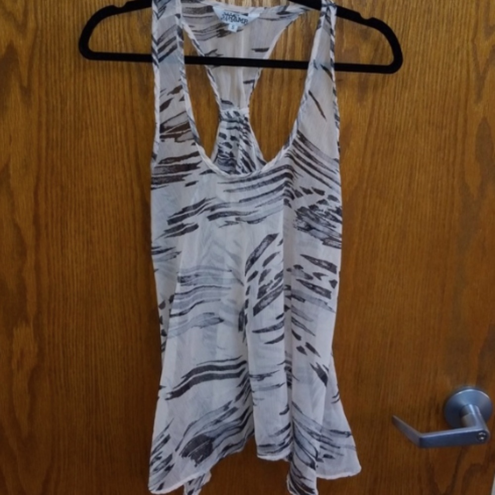 PINK AND BLACK RACERBACK TANK
